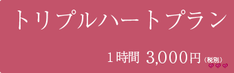 トリプルハートプラン　1時間3,000円